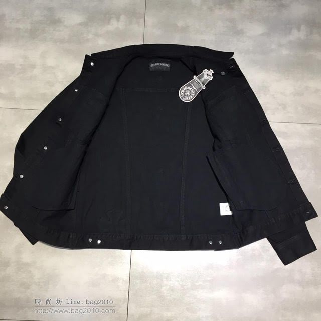 Chrome hearts牛仔衣 19春夏新款 克羅心黑色外套  tzy1624